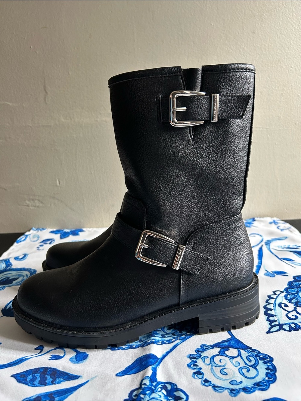 Kelly & Katie Womens Mid-Calf Riding Boots, Black, 7 - Picture 2 of 8